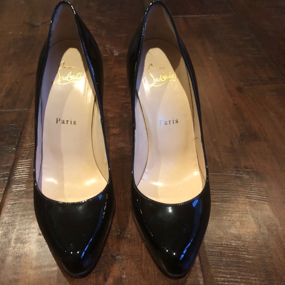 Christian Louboutin patent leather black heels